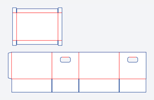 Box with Lid Dieline 11005