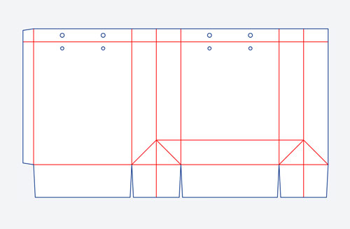 Paper Shopping Bag Dieline 15120