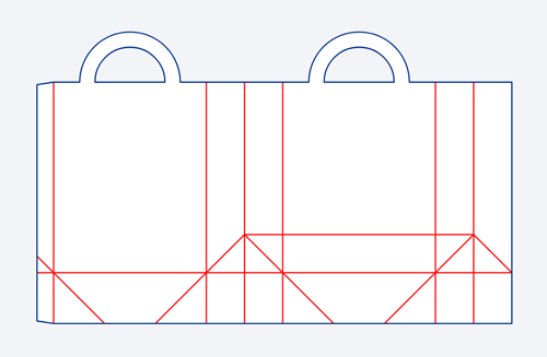 Paper Shopping Bag Dieline 15220