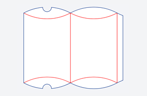 Pillow Box Dieline