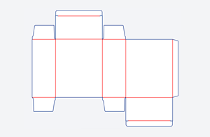 Reverse Tuck End Box Dieline A101