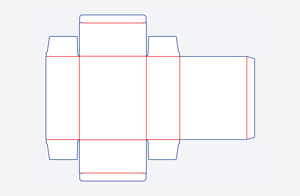Straight Tuck End Box Dieline B101