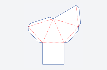 Triangle Box Dieline B102