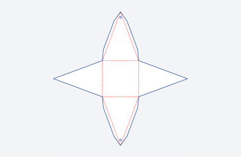 Triangle Box with Hole Dieline A101